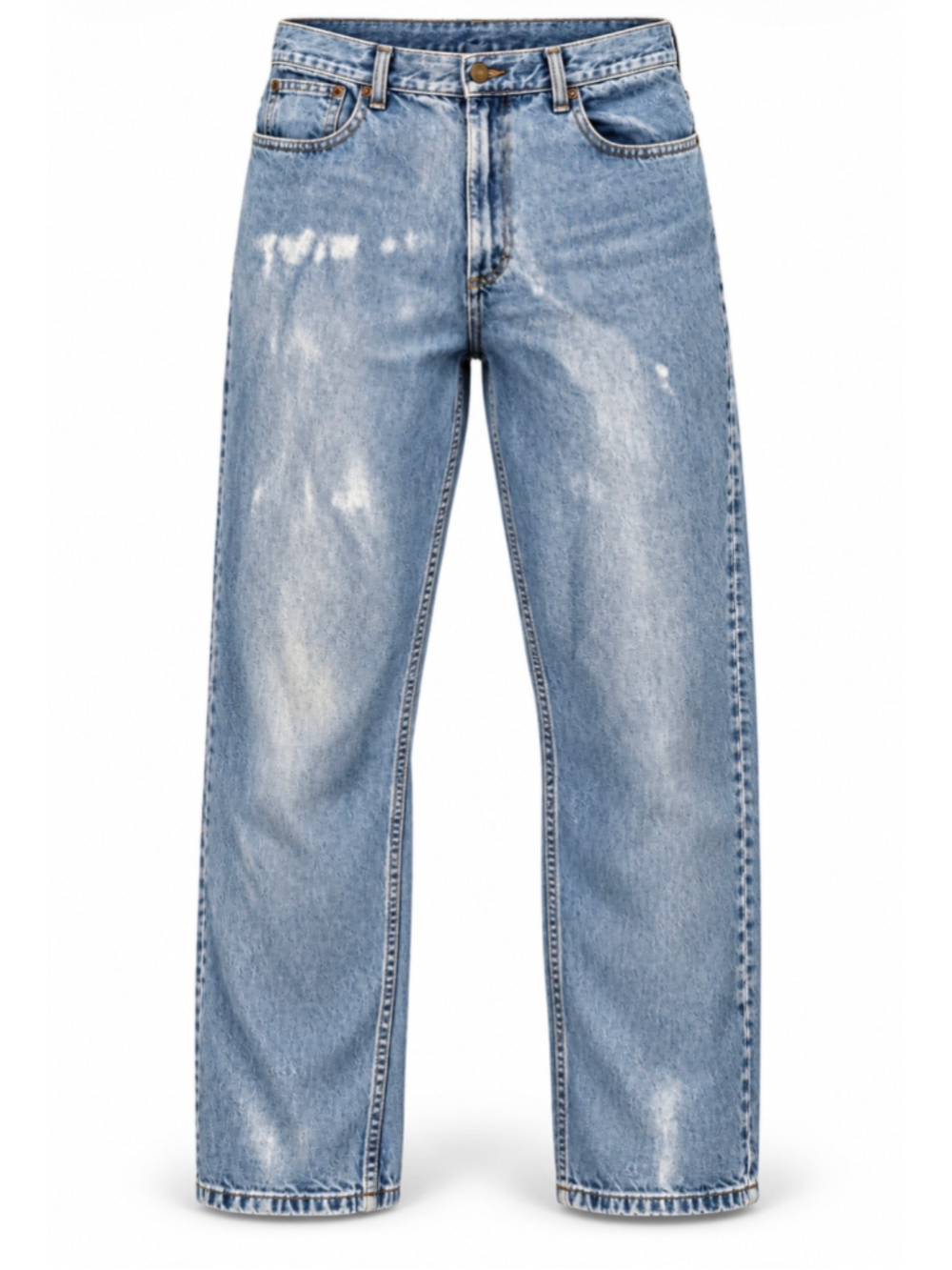 L.L.Bean Buzz Off Insect Shield Jeans Mens Blue Denim Faded Distressed